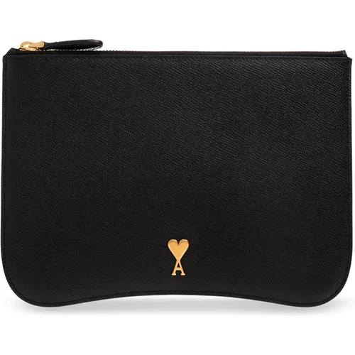 Wallets & Cardholders, unisex, , Size: ONE SIZE Pouch with logo - Ami Paris - Modalova