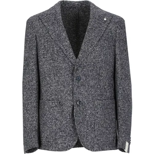 Blazers, male, , Size: 2XL Wool Silk Jacket Peak Lapel - Lubiam - Modalova