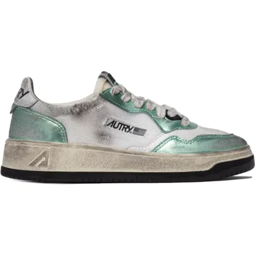 Vintage Mesh Sneakers in Pastel , male, Sizes: 8 UK, 7 UK - Autry - Modalova