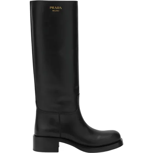 High Boots, female, , Size: 6 1/2 US Stivale Medio - Prada - Modalova