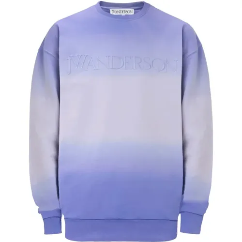 Sweatshirts, male, , Size: M Gradient Crew Neck Sweater - JW Anderson - Modalova