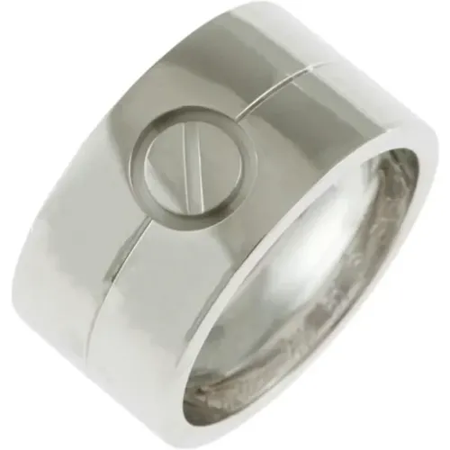 Pre-owned Jewellery, female, , Size: ONE SIZE Pre-owned White Gold rings - Cartier Vintage - Modalova