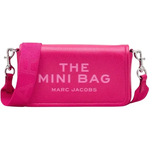 Rosa Leder Crossbody Tasche mit Logo - Marc Jacobs - Modalova
