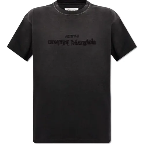 T-Shirt mit Logo , Damen, Größe: S - Maison Margiela - Modalova