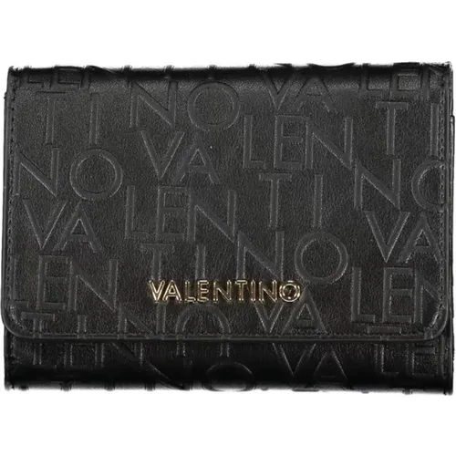 Schwarzes Portemonnaie mit Reißverschluss und Logo - Valentino by Mario Valentino - Modalova