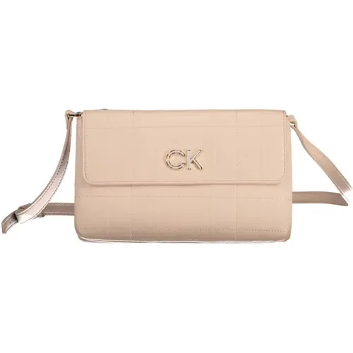 Rosa Polyester-Handtasche mit Verstellbarem Schultergurt , Damen, Größe: ONE Size - Calvin Klein - Modalova