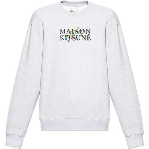 Sweatshirts, male, , Size: L Sweatshirt with logo - Maison Kitsuné - Modalova