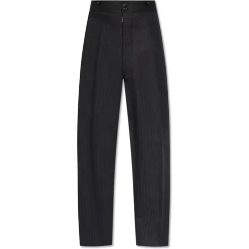 Wide Trousers, male, , Size: L Trousers with pinstripe pattern - Maison Margiela - Modalova