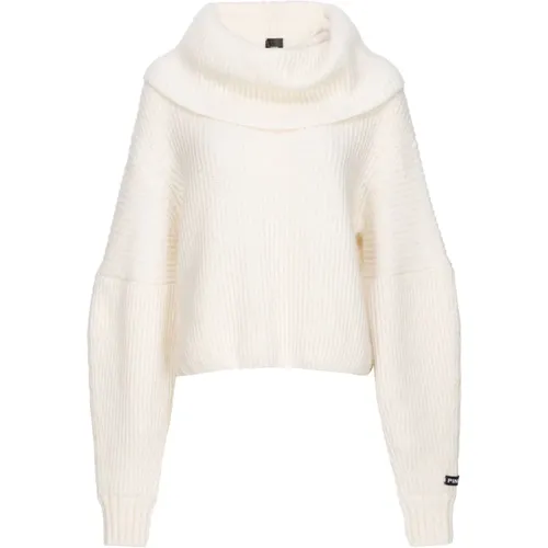Turtlenecks, female, , Size: M Mohair Ribbed Knit Sweater - pinko - Modalova
