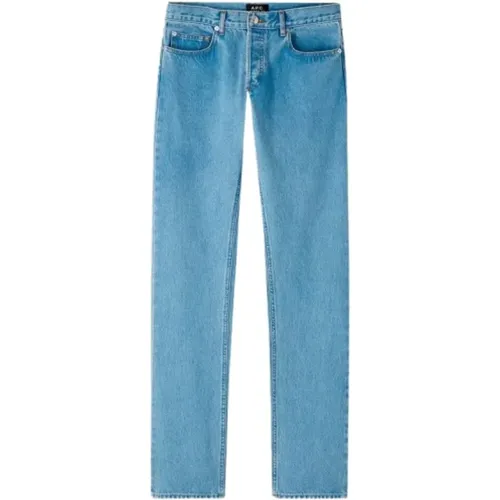 Blaue Straight Fit Jeans , Herren, Größe: W33 - A.p.c. - Modalova