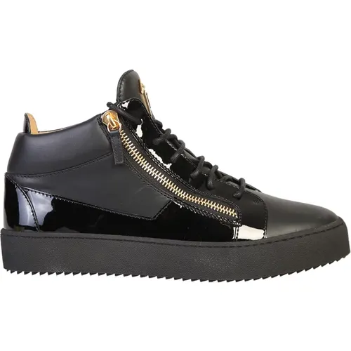 Sneakers, male, , Size: 9 US Leather Lace-Up Sneakers - giuseppe zanotti - Modalova