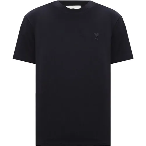 Cotton T-shirt with Embroidered Logo , male, Sizes: 2XL - Ami Paris - Modalova
