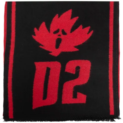 Winter Scarves, male, , Size: ONE SIZE Scarf with logo - Dsquared2 - Modalova