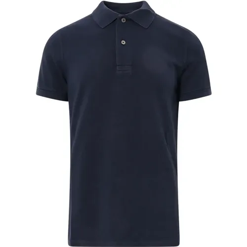 Baumwoll Polo Shirt mit Logo Stickerei , Herren, Größe: L - Tom Ford - Modalova