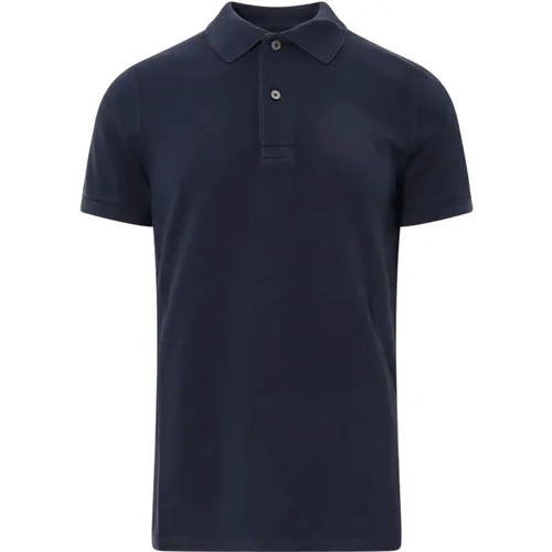 Cotton Polo Shirt with Logo Embroidery , male, Sizes: XL - Tom Ford - Modalova