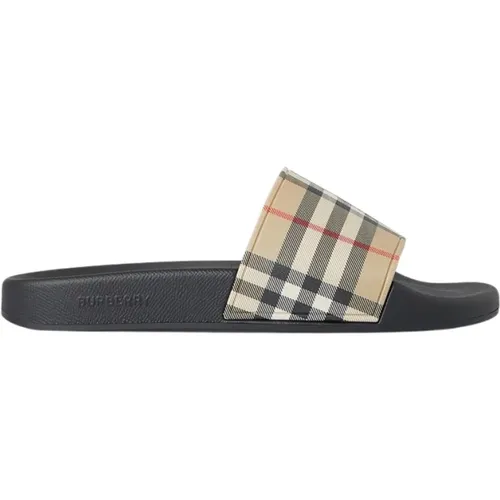 Sliders, female, , Size: 7 US Vintage Check Slides - Burberry - Modalova