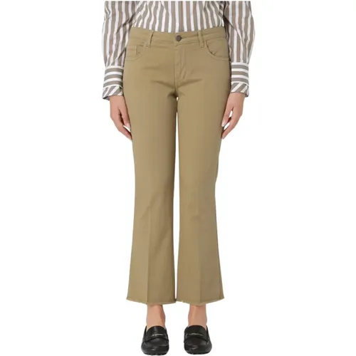 Wide Trousers, female, , Size: W28 Bootcut Pants Raw Hem - Fay - Modalova