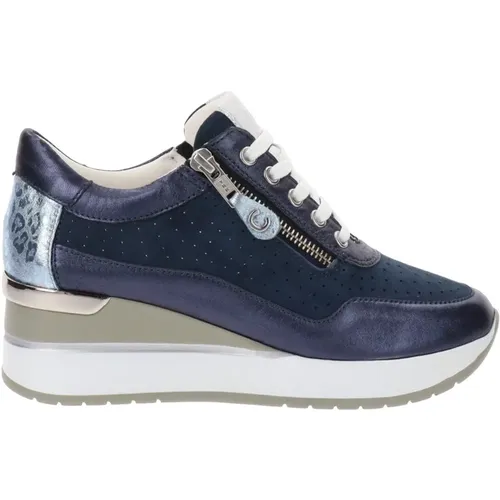 Leder Damen Sneakers Stilvoller Komfort , Damen, Größe: 39 EU - Cinzia Soft - Modalova