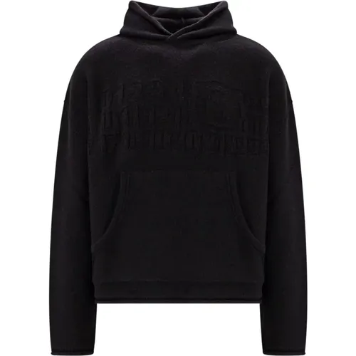 Hoodies, male, , Size: L Logo Embroidered Hooded Sweater - MM6 Maison Margiela - Modalova