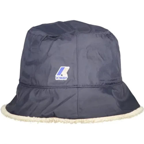 Blaue Nylon Fischer Hut mit Logo , unisex, Größe: S - K-way - Modalova