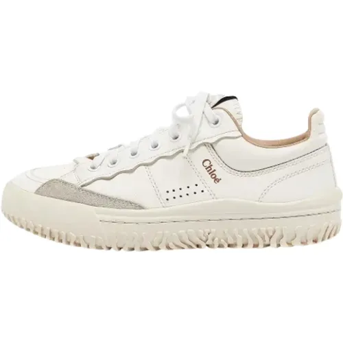 Pre-owned Sneakers, female, , Size: 7 US Pre-owned Leather sneakers - Chloé Pre-owned - Modalova