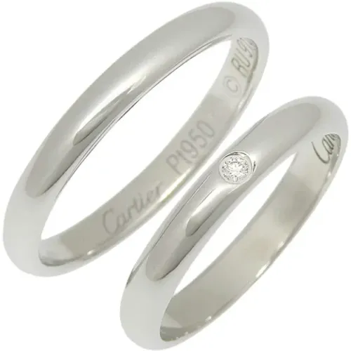 Pre-owned Platinum rings , female, Sizes: ONE SIZE - Cartier Vintage - Modalova