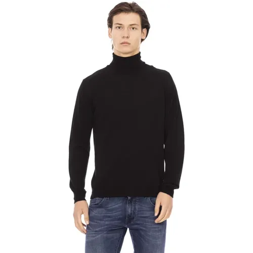 Turtlenecks, male, , Size: S Trendy Knitwear - Monogram Metal Detail - Baldinini - Modalova