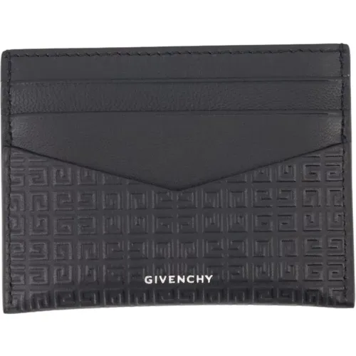 Wallets & Cardholders, male, , Size: ONE SIZE Leather Card Holder 4G Print - Givenchy - Modalova