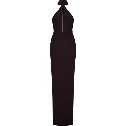 Braunes ärmelloses Kleid mit Aussparungen - Tom Ford - Modalova