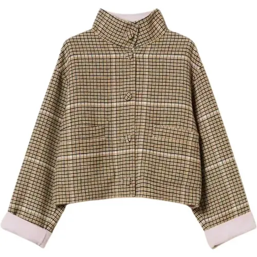 Light Jackets, female, , Size: XS Reversible Wool Jacket Art. 252Ap2090 - Twinset - Modalova