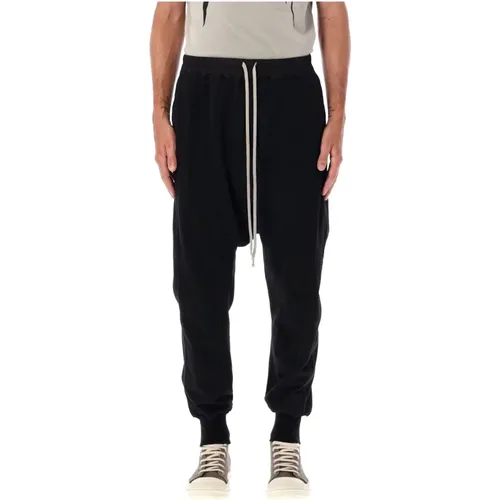 Sweatpants, male, , Size: M Prisoner Drawstring Drop-Crotch Pants - Rick Owens - Modalova