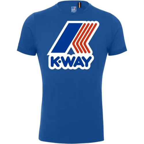 Maxi Logo T-Shirt für Herren , Herren, Größe: S - K-way - Modalova