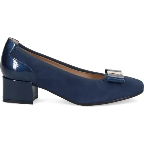 Pumps, female, , Size: 6 US Suede Leather Block Heel Shoe - Sangiorgio - Modalova