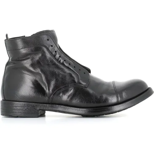 Leather Ankle Boots Zip Closure , male, Sizes: 8 1/2 UK, 11 UK, 10 UK, 9 UK, 8 UK, 9 1/2 UK - Officine Creative - Modalova