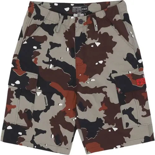 Wüstenkommando Camo Cargo Shorts , Herren, Größe: S - Propaganda - Modalova