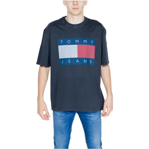 Big Flag Tee Herbst/Winter Kollektion , Herren, Größe: XS - Tommy Jeans - Modalova