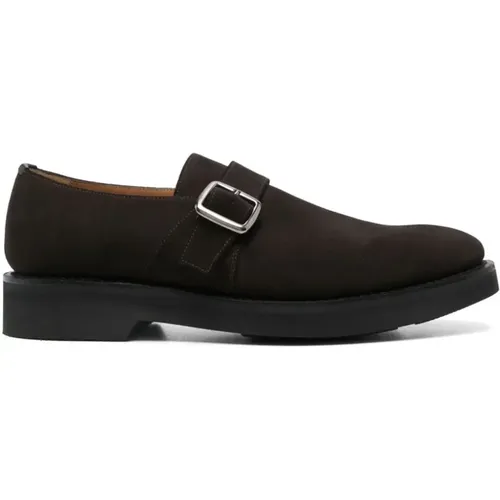 Loafers, male, , Size: 10 1/2 US Monk Strap Flat Shoes - Church's - Modalova