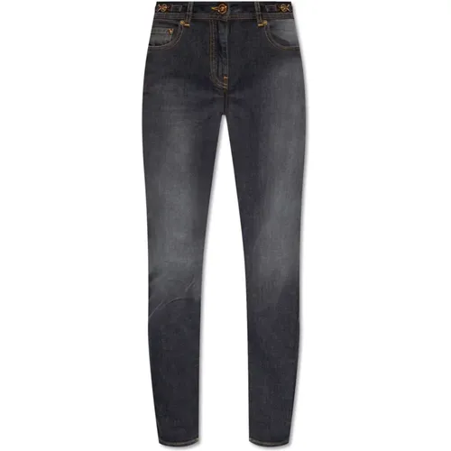 Jeans mit Logo , Damen, Größe: W30 - Versace - Modalova