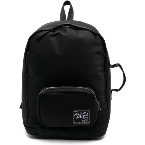 Nylon Backpack , male, Sizes: ONE SIZE - Maison Kitsuné - Modalova