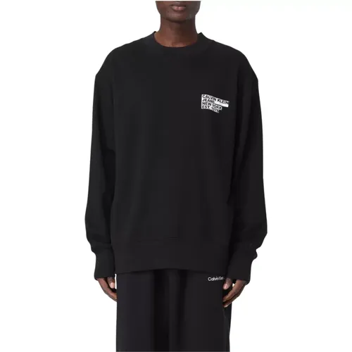 Sweatshirts, male, , Size: XL Crew Neck Sweatshirt Stylish Comfort - Calvin Klein - Modalova