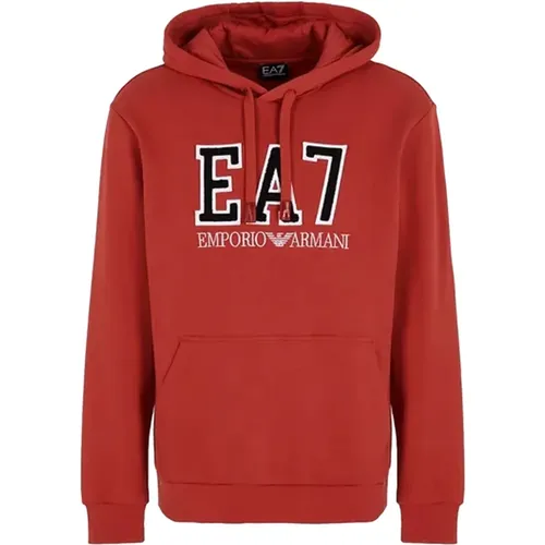 Hoodies, male, , Size: S College-inspired Hooded Sweater - Emporio Armani EA7 - Modalova