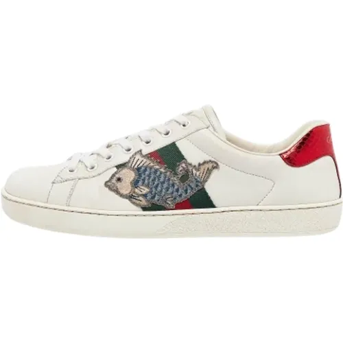 Pre-owned Sneakers, male, , Size: 8 US Pre-owned Leather sneakers - Gucci Vintage - Modalova