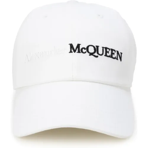 Caps, male, , Size: M Logo Embroidered Cotton Baseball Cap - alexander mcqueen - Modalova