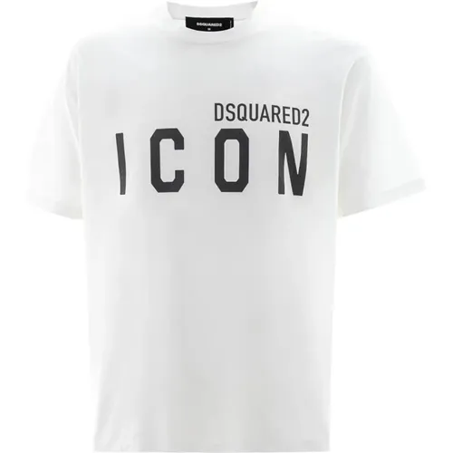 Cotton Logo T-Shirt , male, Sizes: L, M, XL - Dsquared2 - Modalova