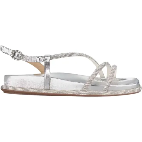 Sparkling buckle flat sandal , female, Sizes: 6 UK, 7 UK, 5 UK - Alma en Pena - Modalova
