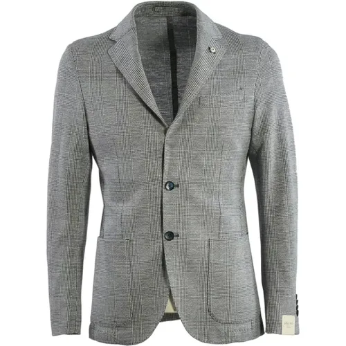 Blazers, male, , Size: S Cotton and Linen Blazer - Lubiam - Modalova