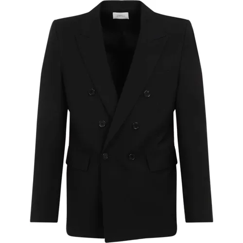 Blazers, male, , Size: L Classic Noir Blazer - Saint Laurent - Modalova