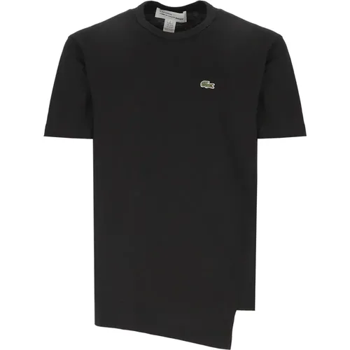 Schwarzes Logo-Patch T-Shirt für Männer , Herren, Größe: S - Comme des Garçons - Modalova