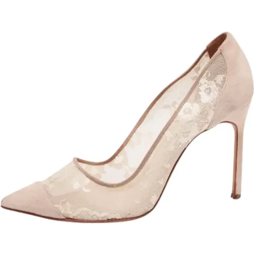 Pre-owned Pumps, female, , Size: 10 US Pre-owned Lace heels - Manolo Blahnik Pre-owned - Modalova