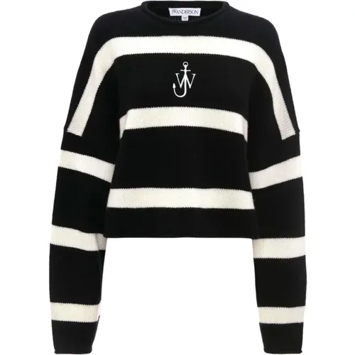 Striped Wool-Cashmere Sweater , female, Sizes: S - JW Anderson - Modalova